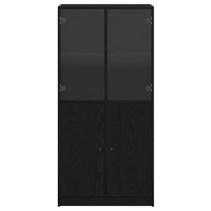 Skåp Svart 68 x 37 x 142 cm Konstruerat trä