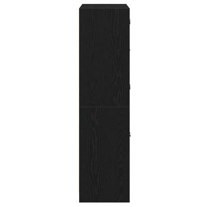 Skåp Svart 68 x 37 x 142 cm Konstruerat trä