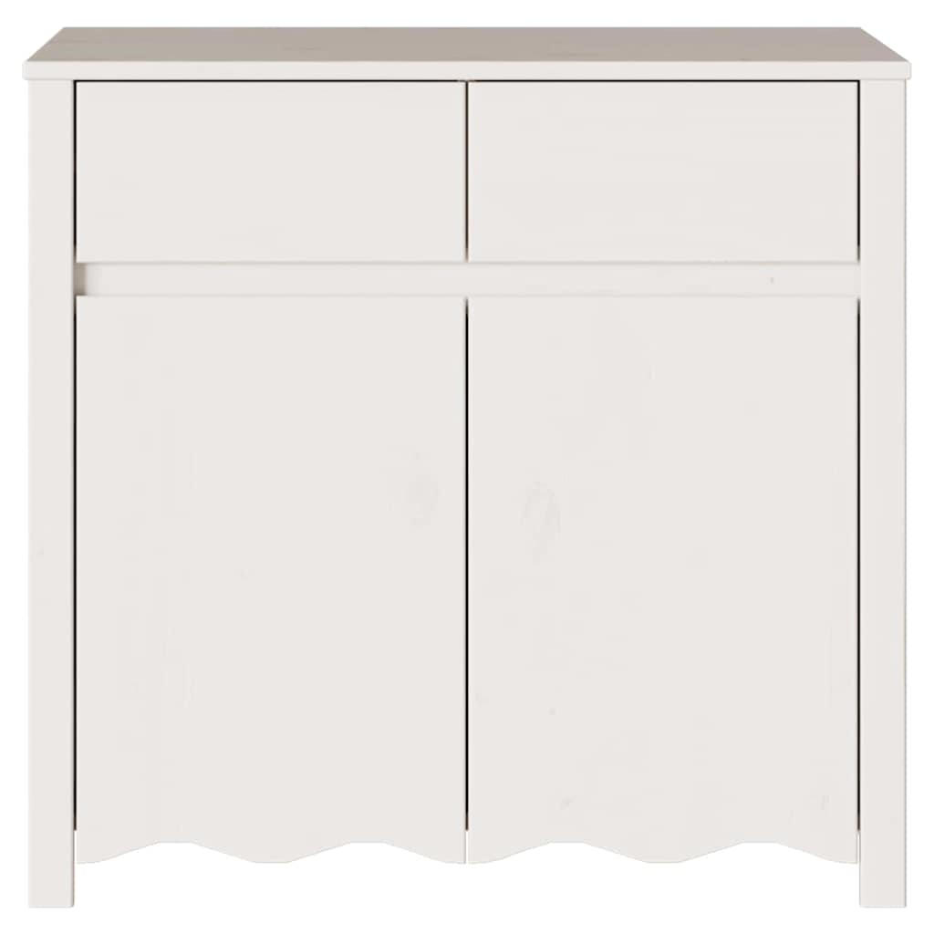 Skåp Drammen Vit 79 x 43 x 75.5 cm Massivt tallträ