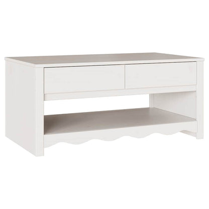 Soffbord Vit Drammen 99 x 55 x 45 cm Massiv furu