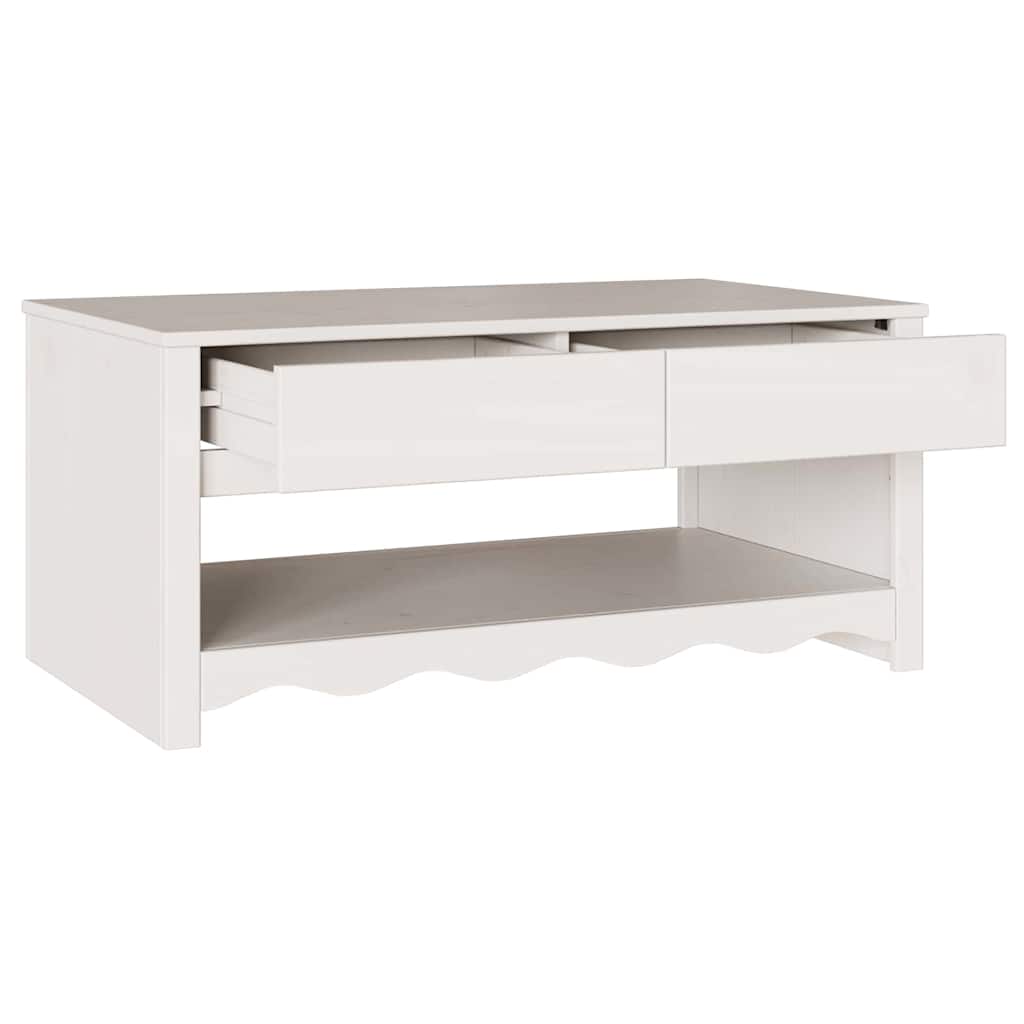 Soffbord Vit Drammen 99 x 55 x 45 cm Massiv furu