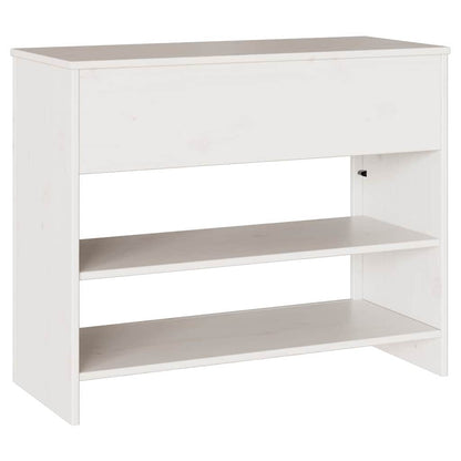 Avlastningsbord Konsollbord Vit med låda Drammen 89.5 x 37 x 73 cm Massiv furu