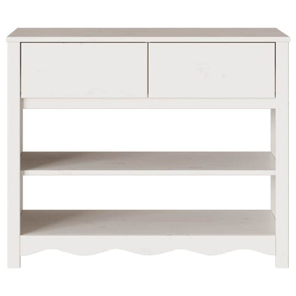 Avlastningsbord Konsollbord Vit med låda Drammen 89.5 x 37 x 73 cm Massiv furu