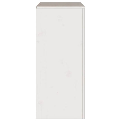 Byrå med låda Drammen Vit 76,5 x 40 x 91 cm Massivt tallträ