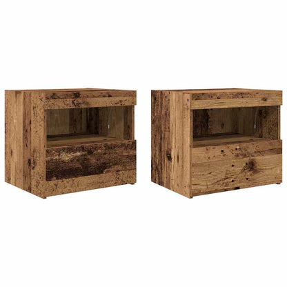 Sängbord 2 pcs Gammalt trä 50 x 40 x 45 cm Konstruerat trä