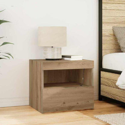 Sängbord 2 pcs artisan ek 50 x 40 x 45 cm Konstruerat trä