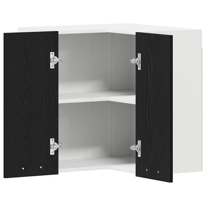 Köksinredning Överskåp hörnskåp Svart Ek 57 x 57 x 60 cm