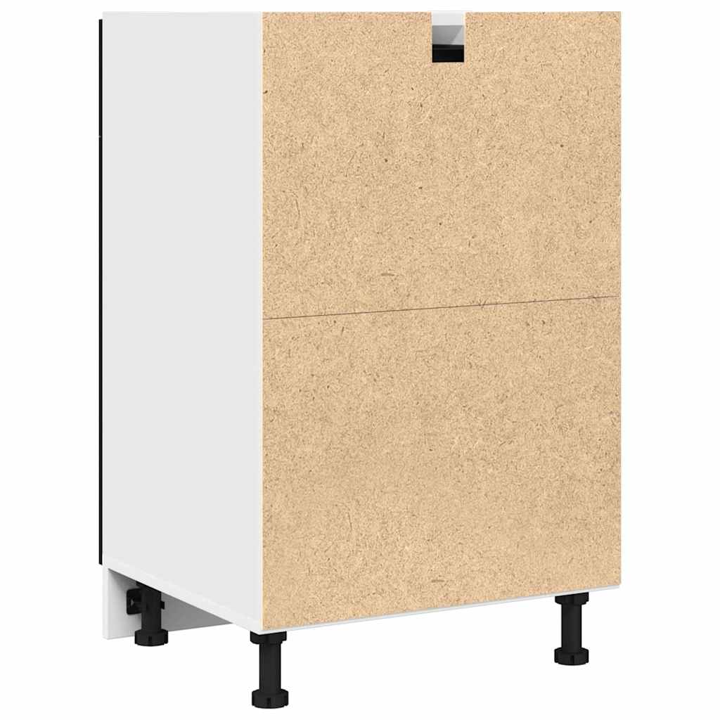 Lådans skåp med låda Svart ek 50 x 46 x 81.5 cm Konstruerat trä