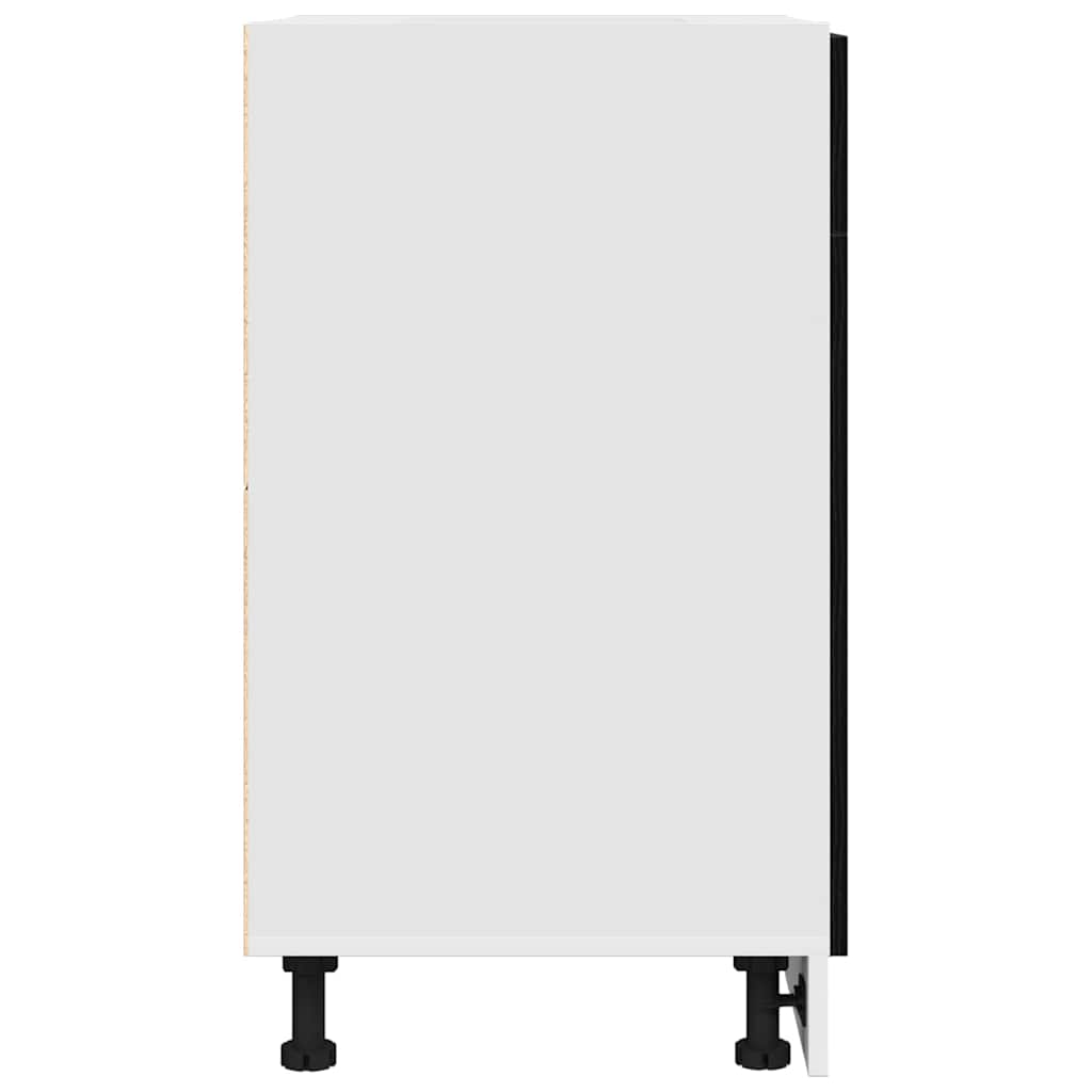 Lådans skåp med låda Svart ek 50 x 46 x 81.5 cm Konstruerat trä