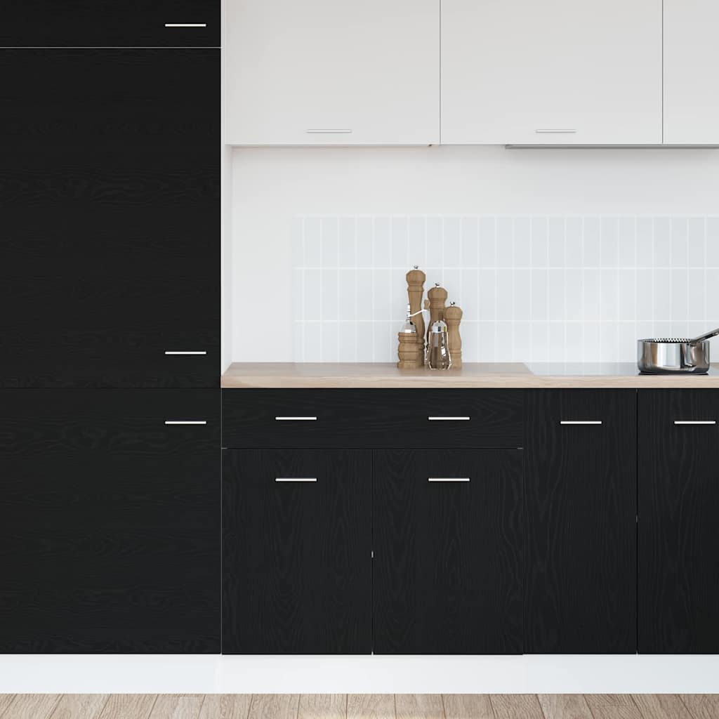 Skåp med låda Svart ek 80 x 46 x 81.5 cm Konstruerat trä