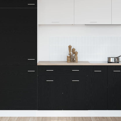 Skåp med låda Svart ek 80 x 46 x 81.5 cm Konstruerat trä