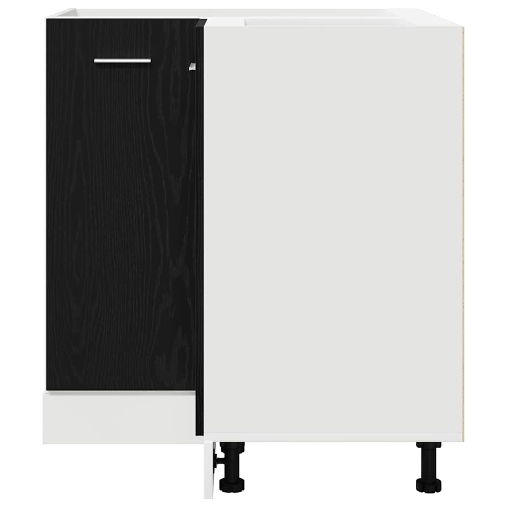 Köksinredning Underskåp Hörn Svart Ek 75.5 x 75.5 x 81.5 cm