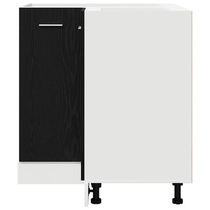 Köksinredning Underskåp Hörn Svart Ek 75.5 x 75.5 x 81.5 cm