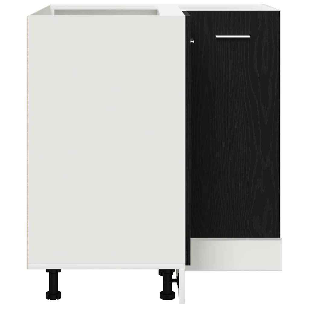 Köksinredning Underskåp Hörn Svart Ek 75.5 x 75.5 x 81.5 cm