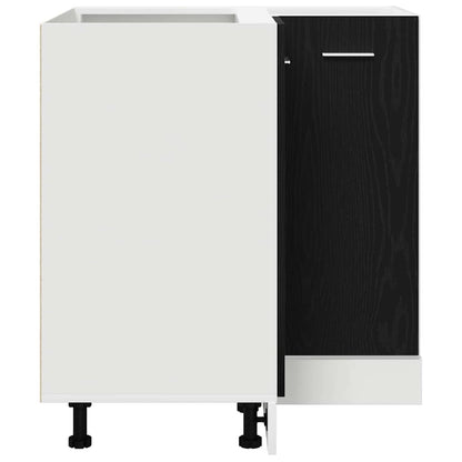 Köksinredning Underskåp Hörn Svart Ek 75.5 x 75.5 x 81.5 cm