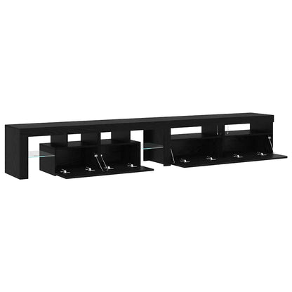TV-skåp 3 pcs Svart ek 260 x 36.5 x 40 cm Konstruerat trä