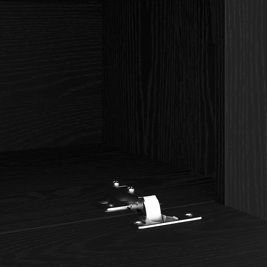 TV-skåp 2 pcs Svart ek 195 x 35 x 40 cm Konstruerat trä