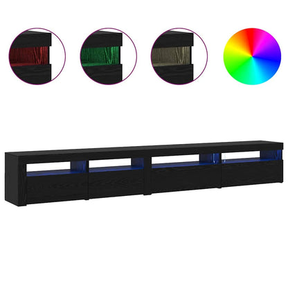 TV-skåp 3 pcs Svart ek 270 x 35 x 40 cm Konstruerat trä