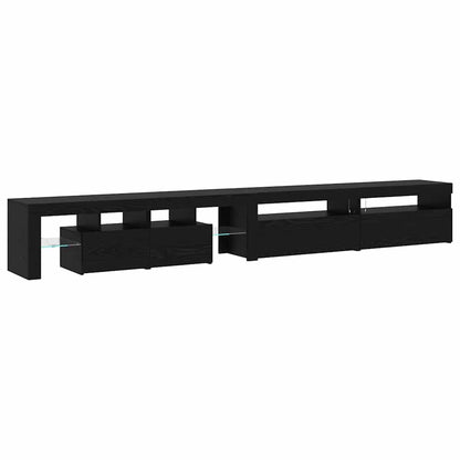TV-skåp 3 pcs Svart ek 290 x 36.5 x 40 cm Konstruerat trä