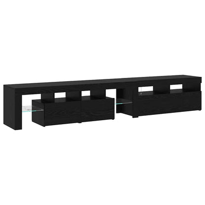 TV-skåp 2 pcs Svart ek 290 x 36.5 x 40 cm Konstruerat trä
