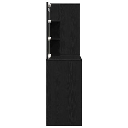 LED Smyckesbord Svart ek 140 x 40 x 140 cm Konstruerat trä
