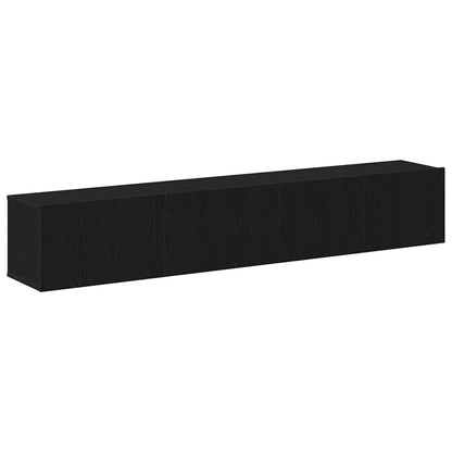 XXXXX TV-Bänkset 2 pcs Svart Ek 100 x 30 x 30 cm