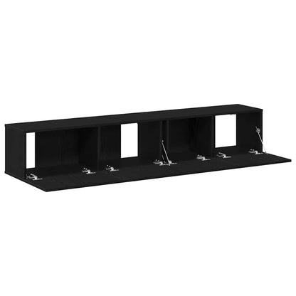 XXXXX TV-Bänkset 2 pcs Svart Ek 100 x 30 x 30 cm