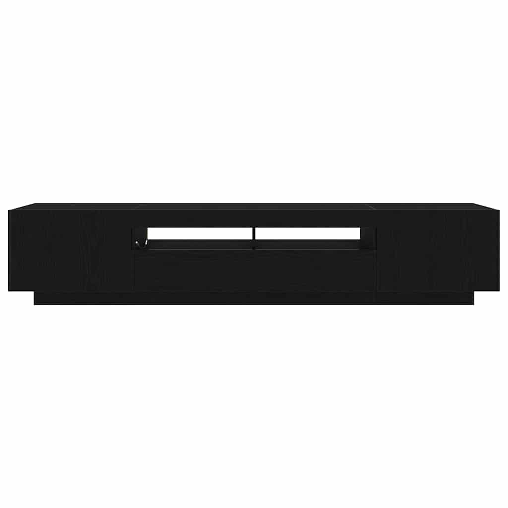 TV-skåp 2 pcs Svart 200 x 35 x 40 cm Konstruerat trä