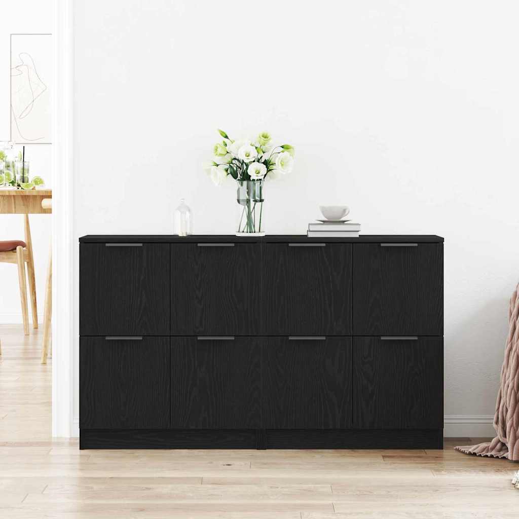 Skåp Svart ek 180 x 30 x 70 cm Konstruerat trä
