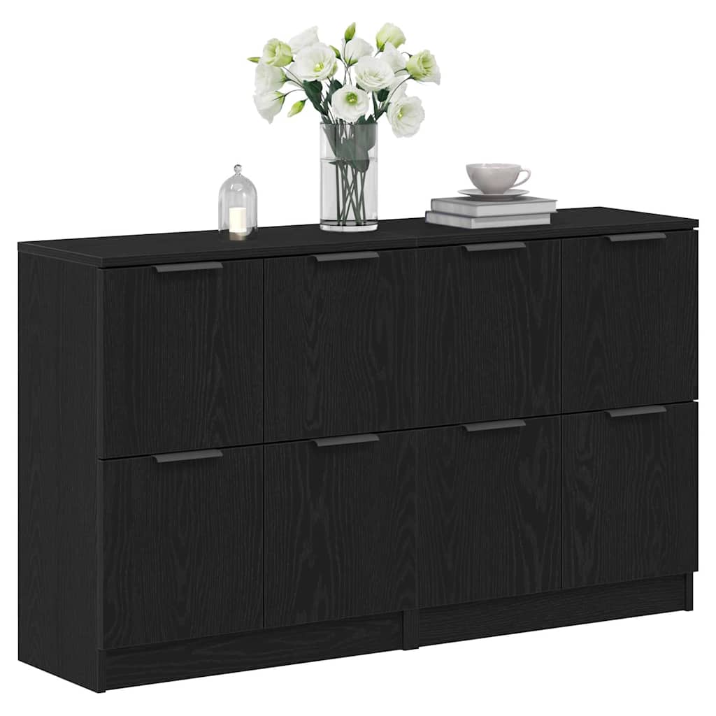 Skåp Svart ek 180 x 30 x 70 cm Konstruerat trä