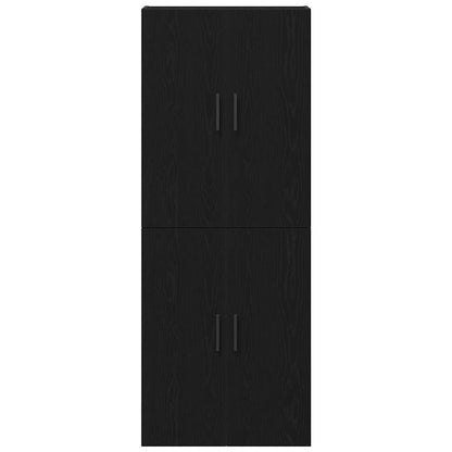 Väggskåp 2 pcs Svart ek 69.5 x 34 x 90 cm Konstruerat trä