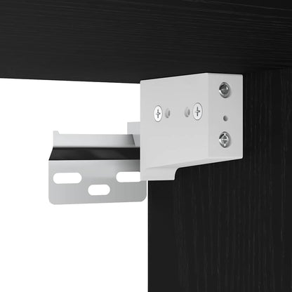 Väggskåp 2 pcs Svart ek 69.5 x 34 x 90 cm Konstruerat trä