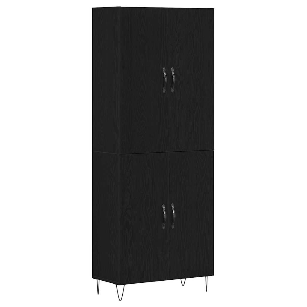 Skåp Väggmonterad Svart ek 69.5 x 34 x 180 cm Konstruerat trä