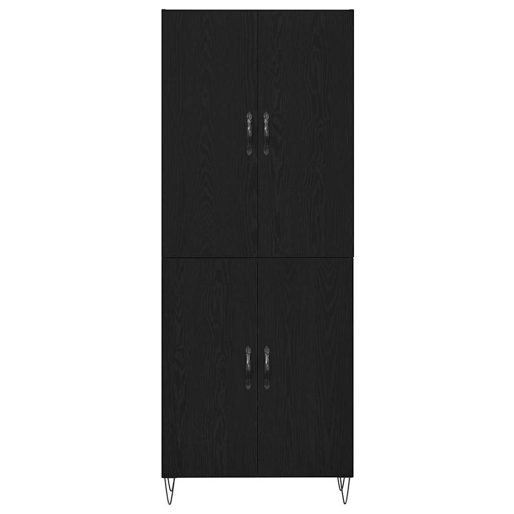Skåp Väggmonterad Svart ek 69.5 x 34 x 180 cm Konstruerat trä