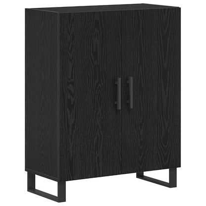 Skåp 2 pcs Svart ek 69.5 x 34 x 180 cm Konstruerat trä
