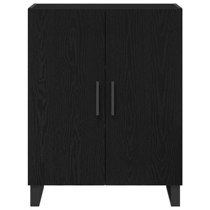 Skåp 2 pcs Svart ek 69.5 x 34 x 180 cm Konstruerat trä