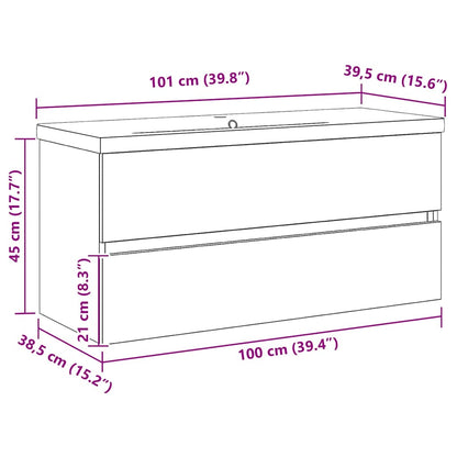 Diskho Kök skåp med dörr Svart Ek 100 x 39 x 62 cm