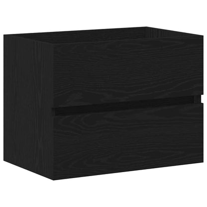 Badrumsunderskåp med dörr Svart Ek 60 x 39 x 62 cm