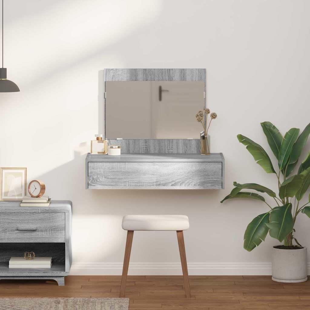 Sminkbord Smyckebord med låda Grå 83 x 40 x 70 cm