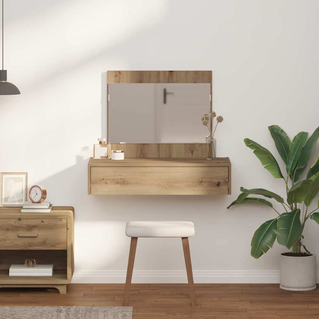 Sminkbord Smyckebord med låda Brun 83 x 40 x 70 cm