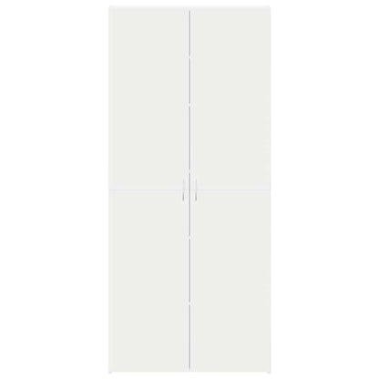 Skoskåp med hylla Vit 80 x 35.5 x 180 cm Konstruerat trä