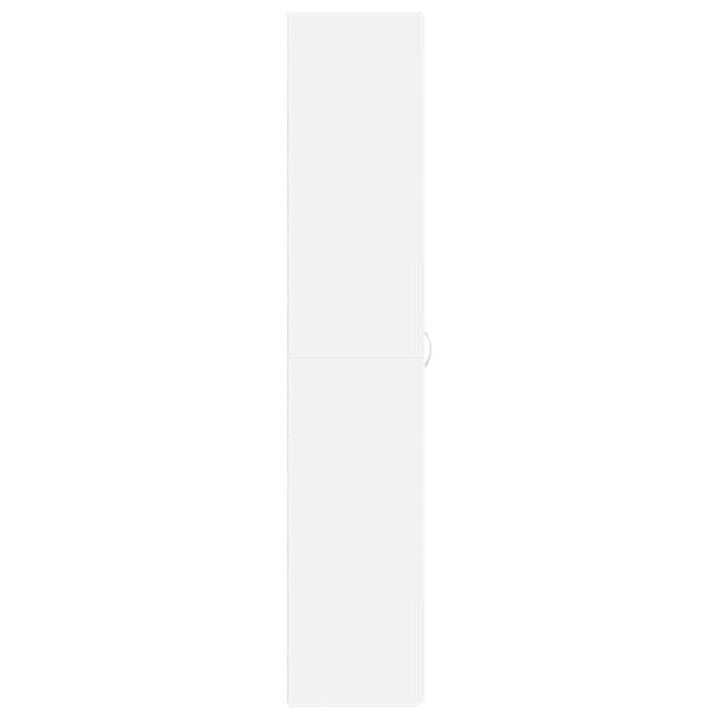 Skoskåp med hylla Vit 80 x 35.5 x 180 cm Konstruerat trä