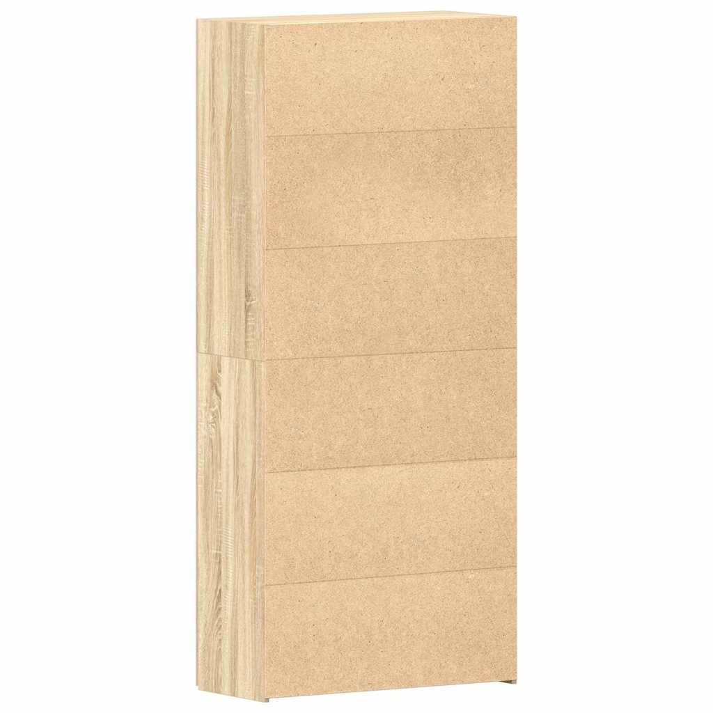 Skoskåp med hylla Brun 80 x 35.5 x 180 cm Konstruerat trä