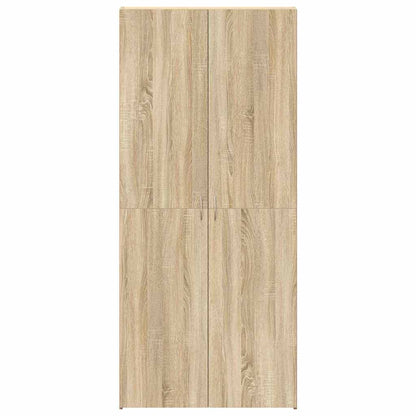 Skoskåp med hylla Brun 80 x 35.5 x 180 cm Konstruerat trä