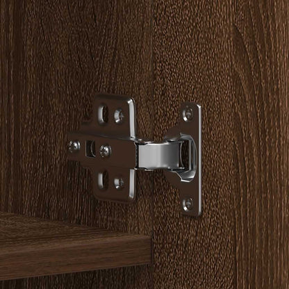 Skoskåp med hylla Brun 80 x 35.5 x 180 cm Konstruerat trä