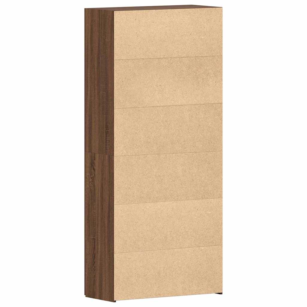 Skoskåp med hylla Brun 80 x 35.5 x 180 cm Konstruerat trä