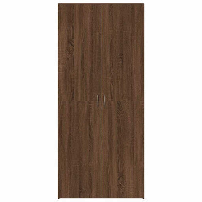 Skoskåp med hylla Brun 80 x 35.5 x 180 cm Konstruerat trä