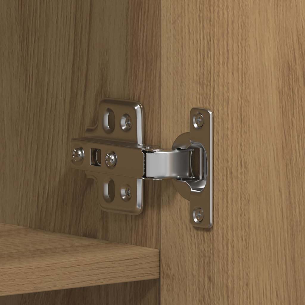 Skoskåp med hylla Brun 80 x 35.5 x 180 cm Konstruerat trä