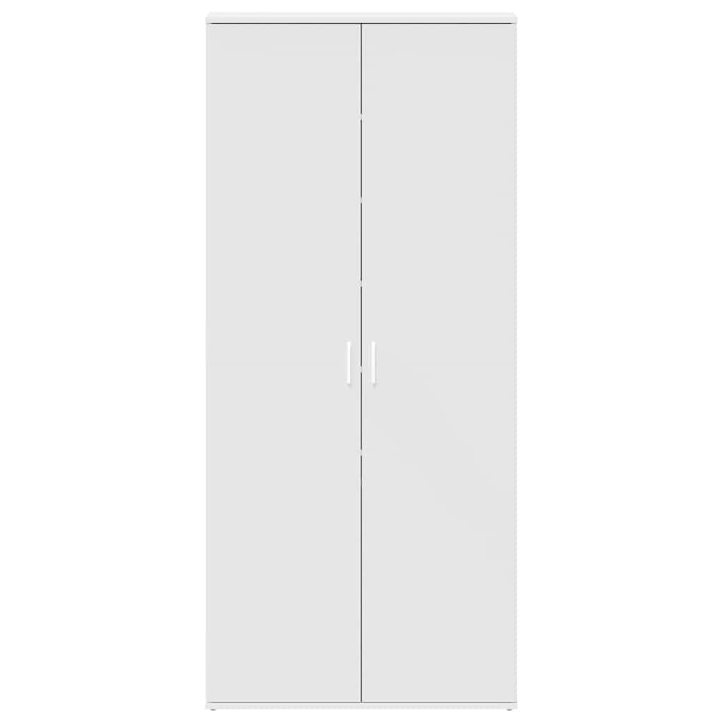 Skoskåp med dörr Vit 80 x 39 x 180 cm Konstruerat trä