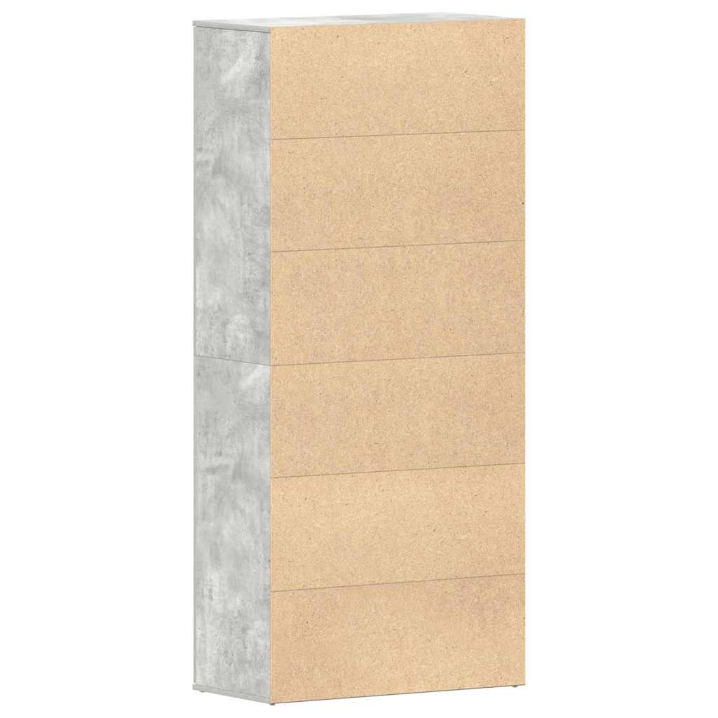 Skoskåp med dörr Grå 80 x 39 x 180 cm Konstruerat trä